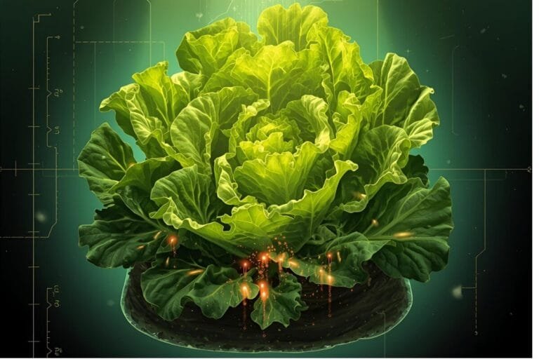 Hydroponic lettuce nutrient guide chart displaying optimal NPK ratios, pH ranges, and target EC levels for leafy greens