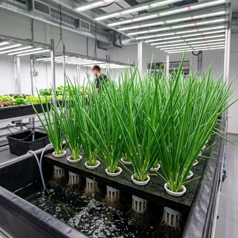 hydroponic green onions